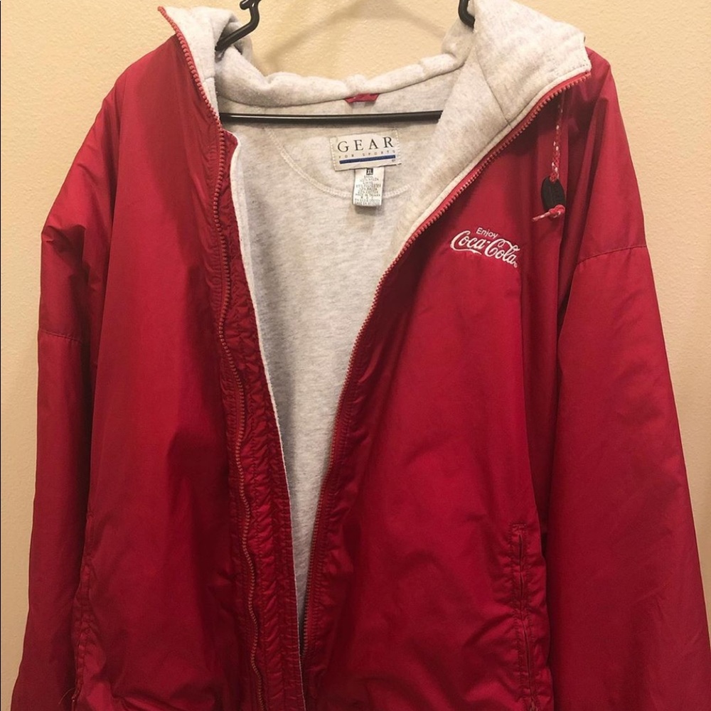Vintage Coca Cola hoodie windbreaker